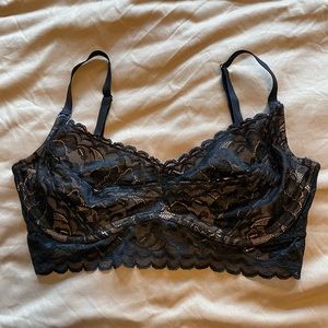 Underwire black lace bra - nursing & pumping 34D